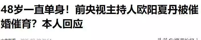 欧阳夏丹 央视离职原因_欧阳夏丹主持视频_欧阳夏丹 48岁未婚未育生活状态