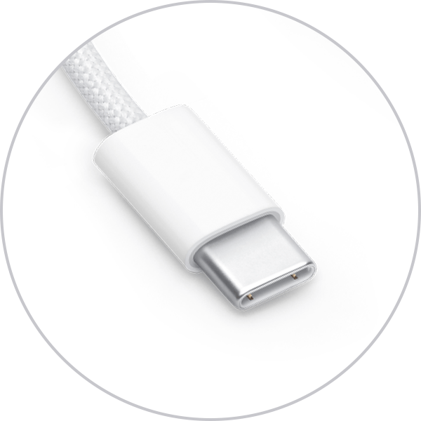 外层采用编织设计的 USB-C 连接线