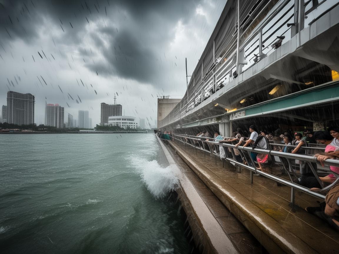 台风“丹娜丝”来袭,厦门轮渡遇强对流天气,游客经历惊险一刻 台风“丹娜丝”来袭,厦门轮渡遇强对流天气,游客经历惊险一刻
