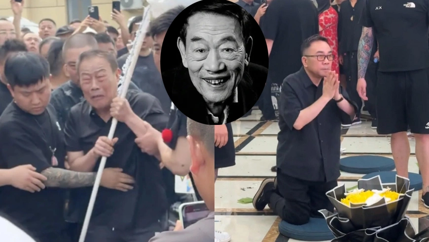 杨少华遗体告别仪式：亲友送别，赵本山送花圈，杨威杨议忙后事