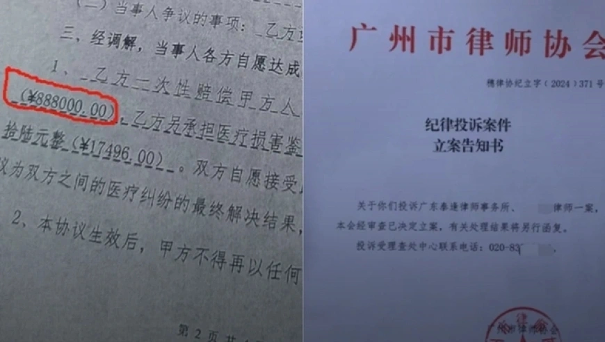 佛山男婴夭折赔88万，律师收55万代理费被责令退还39万，广州律协听证调查中