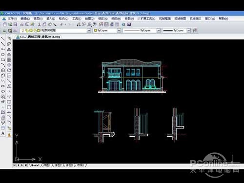 CAD布局怎么用?在模型空间将需要绘制的图形绘制完