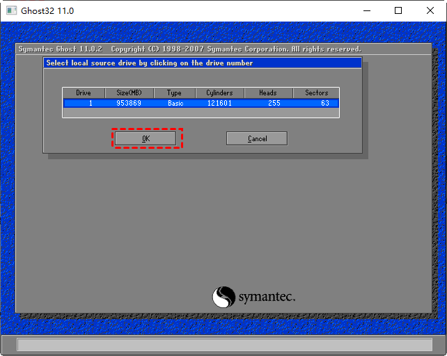 选择系统所在磁盘
