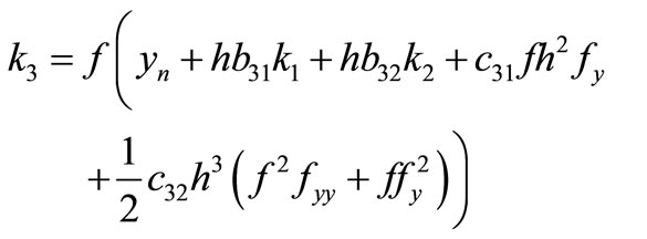 3阶MERK方法_explicit method_Runge-Kutta多阶导数方法