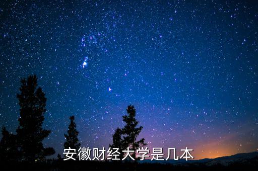 安徽财经大学是几本