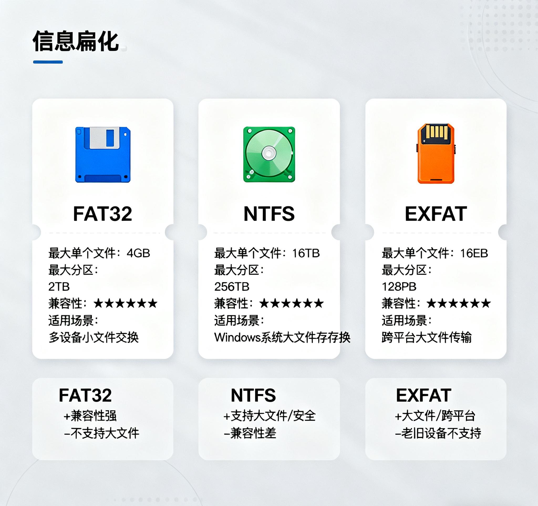 u盘新存入的文件打不开_U盘格式化FAT32NTFSEXFAT区别_U盘格式化选择指南